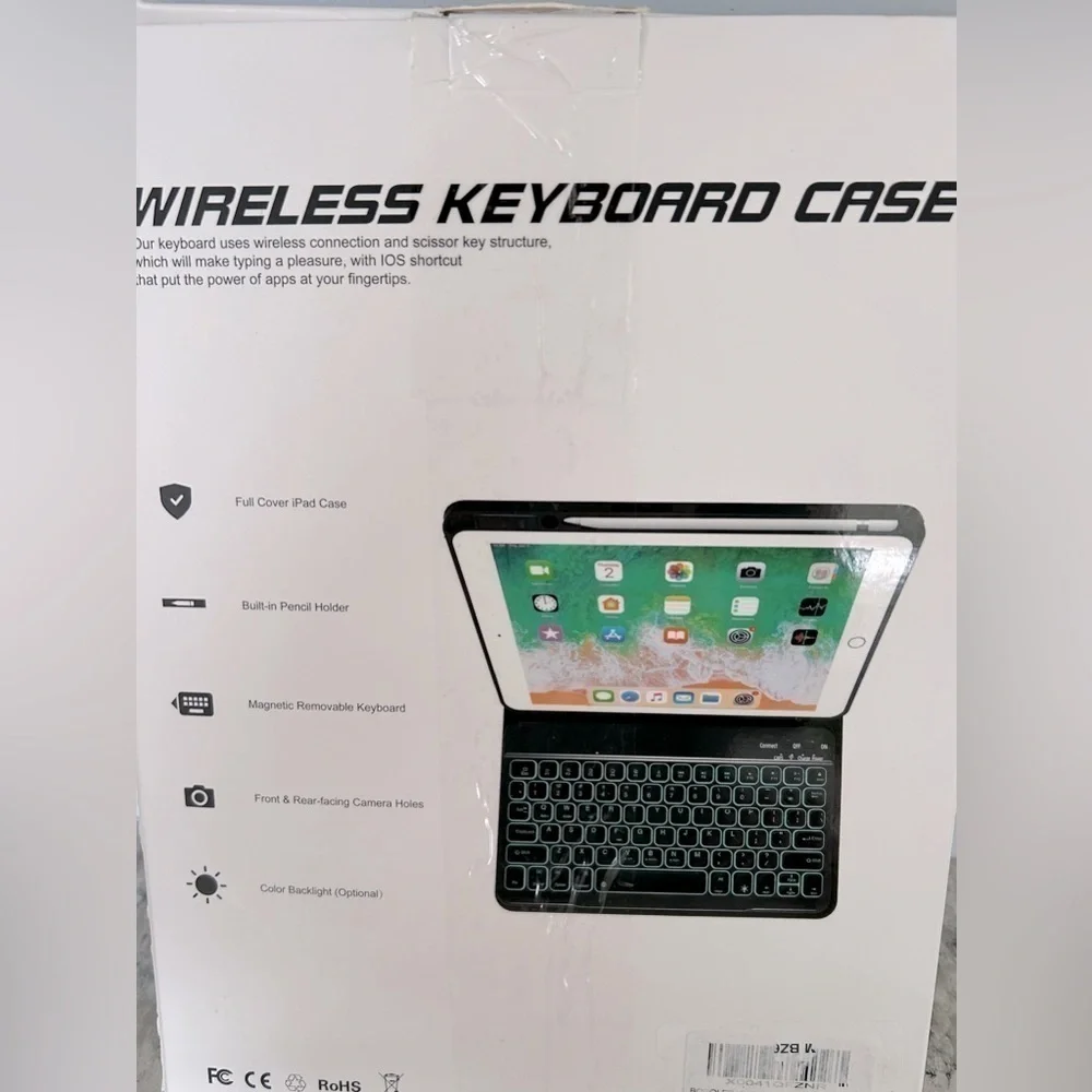 NWOT Wireless Keyboard Case for iPad